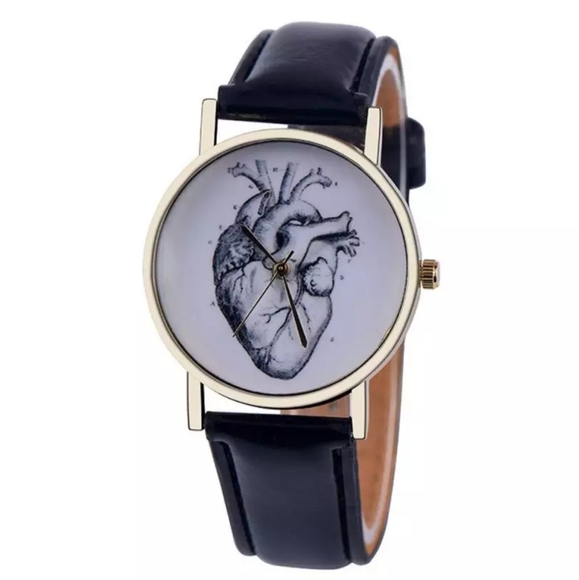 Accessories - Unisex Anatomical Heart Watch Tell Tale Heart